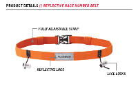 Reflective Race Number Belt